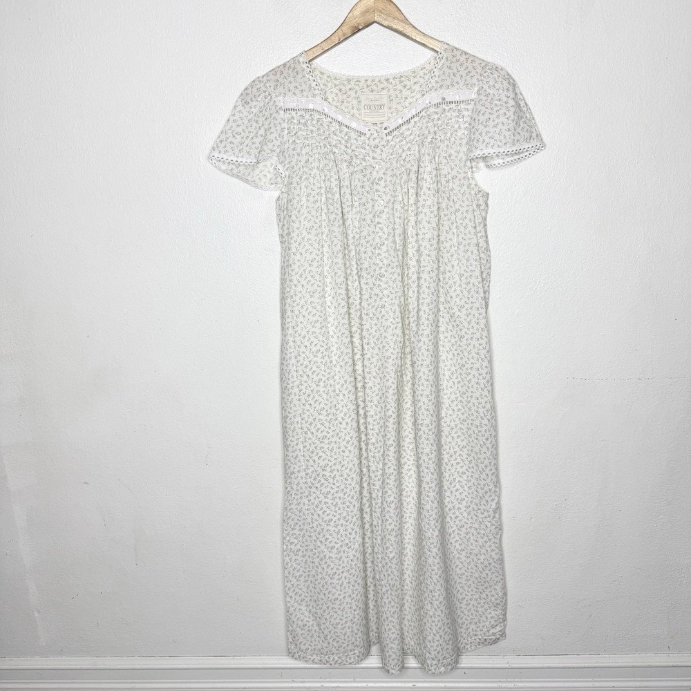 Erika Taylor Country Cottons Nightgown Traditional Cottagecore Womens Small